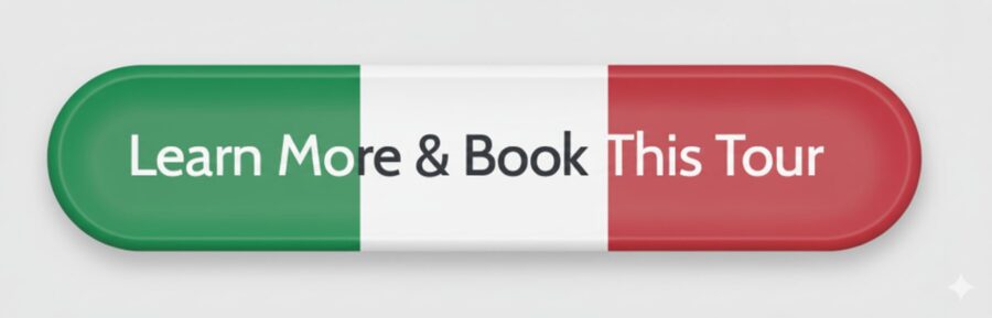 Learn More & Book This Tour Button with the Italian flag colours as a background